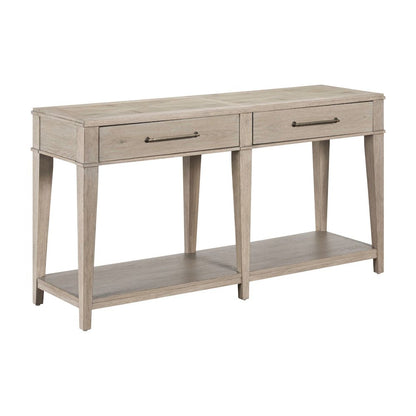 Sofa Table for Living Room Storage Traditional - Sanctuary White Oak Wood