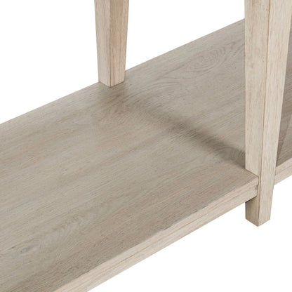 Sofa Table for Living Room Storage Traditional - Sanctuary White Oak Wood