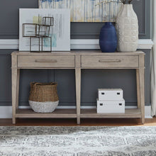 Sofa Table for Living Room Storage Traditional - Sanctuary White Oak Wood