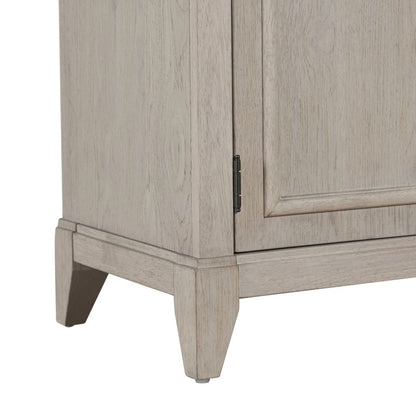 82 Inch Entertainment TV Console Adjustable Shelves - Sanctuary White Oak Wood