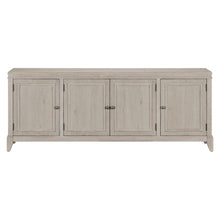 82 Inch Entertainment TV Console Adjustable Shelves - Sanctuary White Oak Wood