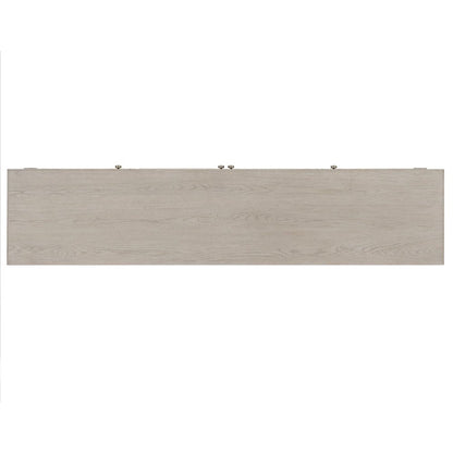 82 Inch Entertainment TV Console Adjustable Shelves - Sanctuary White Oak Wood