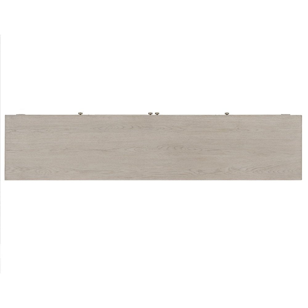 82 Inch Entertainment TV Console Adjustable Shelves - Sanctuary White Oak Wood