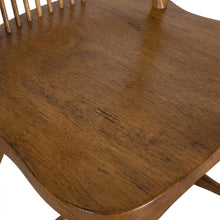 Oak Veneer Sheaf-Back Wood Dining Chairs, Brown, Set of 2