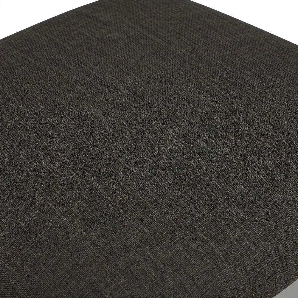 Rubberwood Upholstered Ladder Back Dining Chairs, Grey, Set of 2