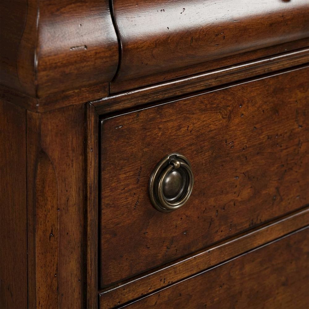 Rustic Cherry Nightstand with Traditional Style and Ample Storage