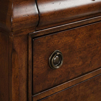 Rustic Cherry Nightstand with Traditional Style and Ample Storage