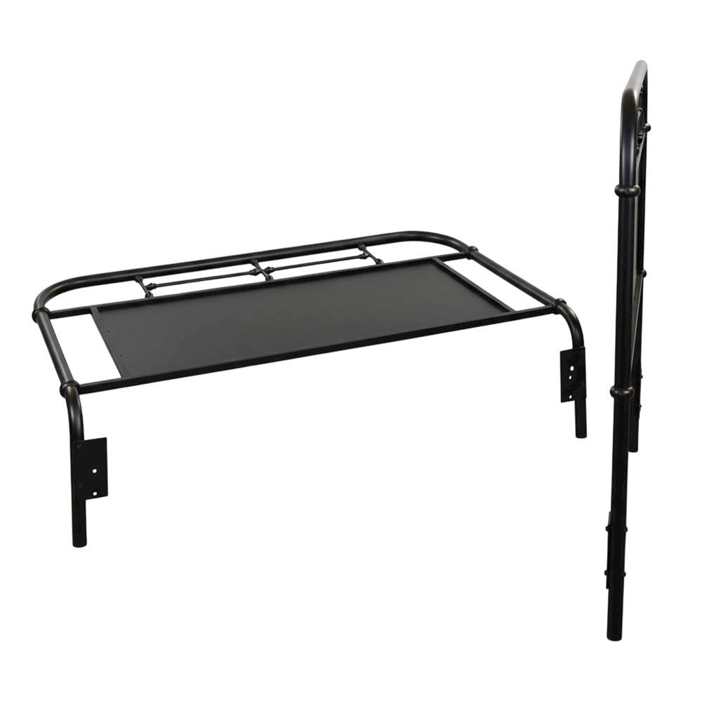 Distressed Metal Full Metal Headboard with Vintage Design and Metal Frame