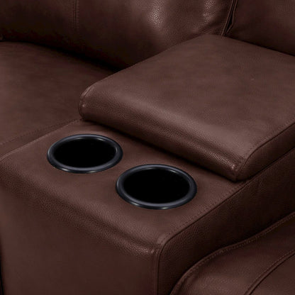 Avery Power Reclining Loveseat - Cognac Leather