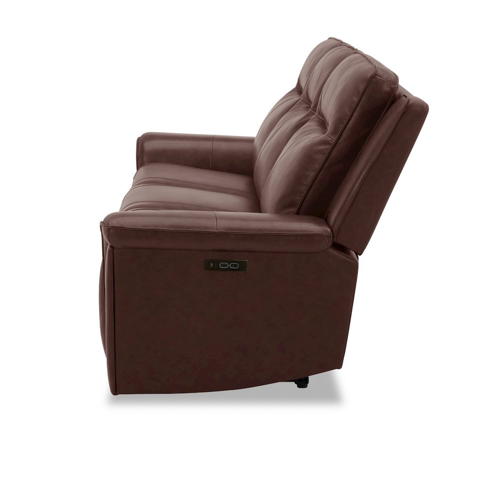 Avery Power Reclining Sofa with USB Charging Ports - Cognac Leather