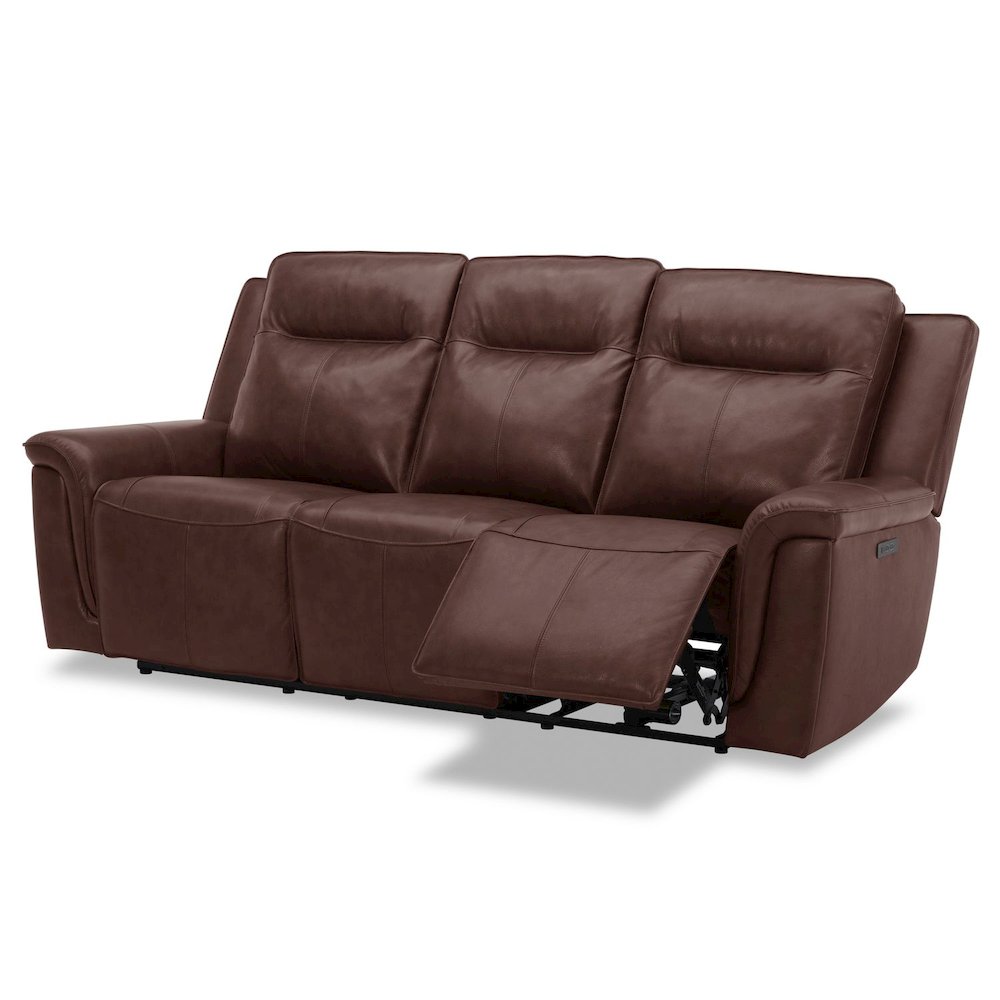 Avery Power Reclining Sofa with USB Charging Ports - Cognac Leather