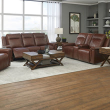 Avery Living Room Power Recline Set with Sofa & Loveseat - Cognac Leather