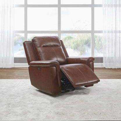 Avery Power Recline Set with Sofa, Loveseat & Recliner - Cognac Leather