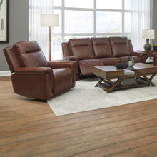 Avery Living Room Power Recline Set with Sofa & Recliner - Cognac Leather