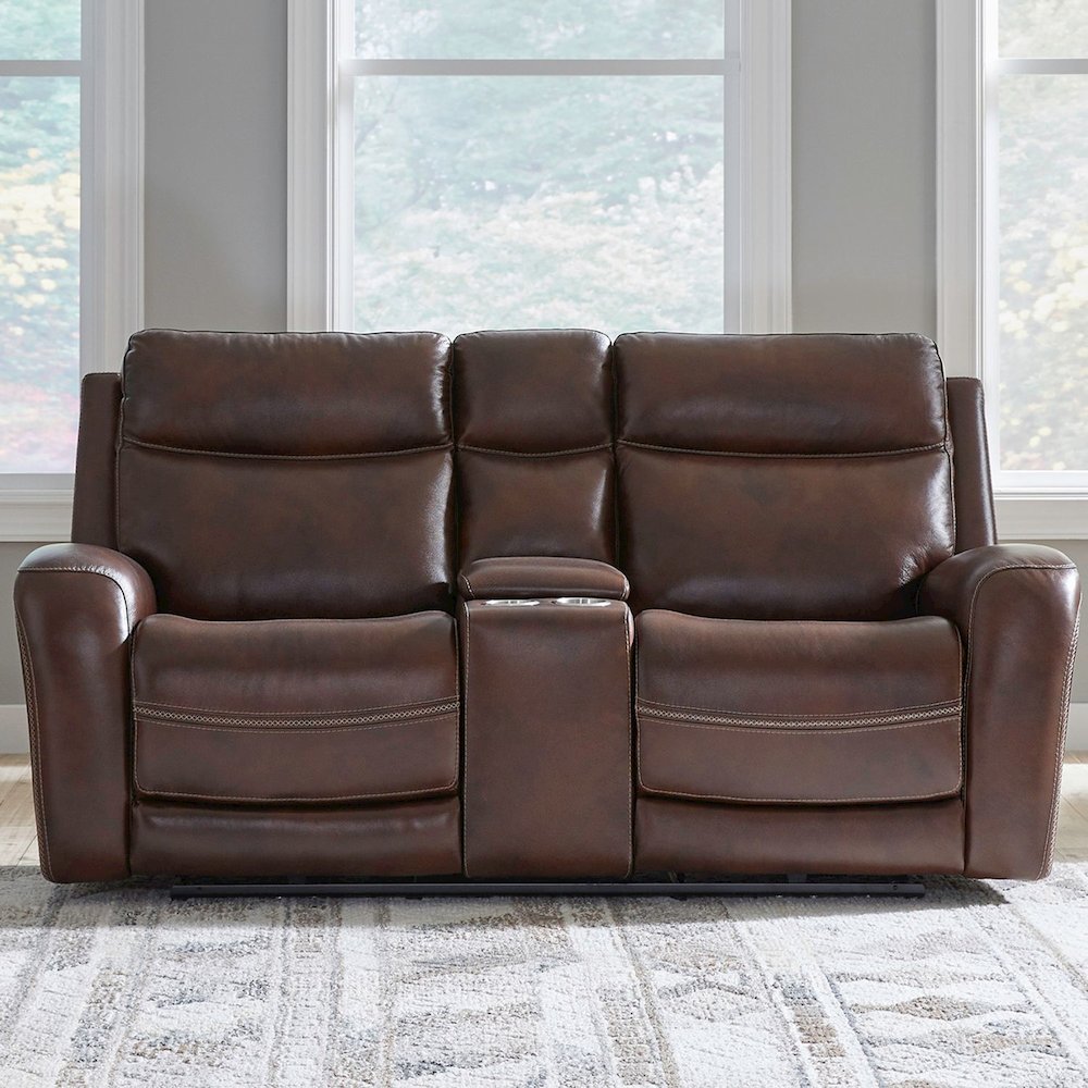 Blair Blair Sofa w/ Loveseat & Recliner - Cognac Leather