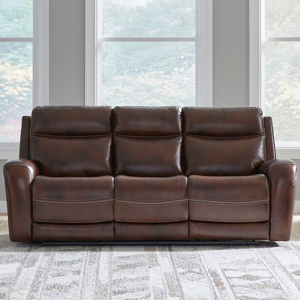 Blair Blair Sofa w/ Loveseat & Recliner - Cognac Leather