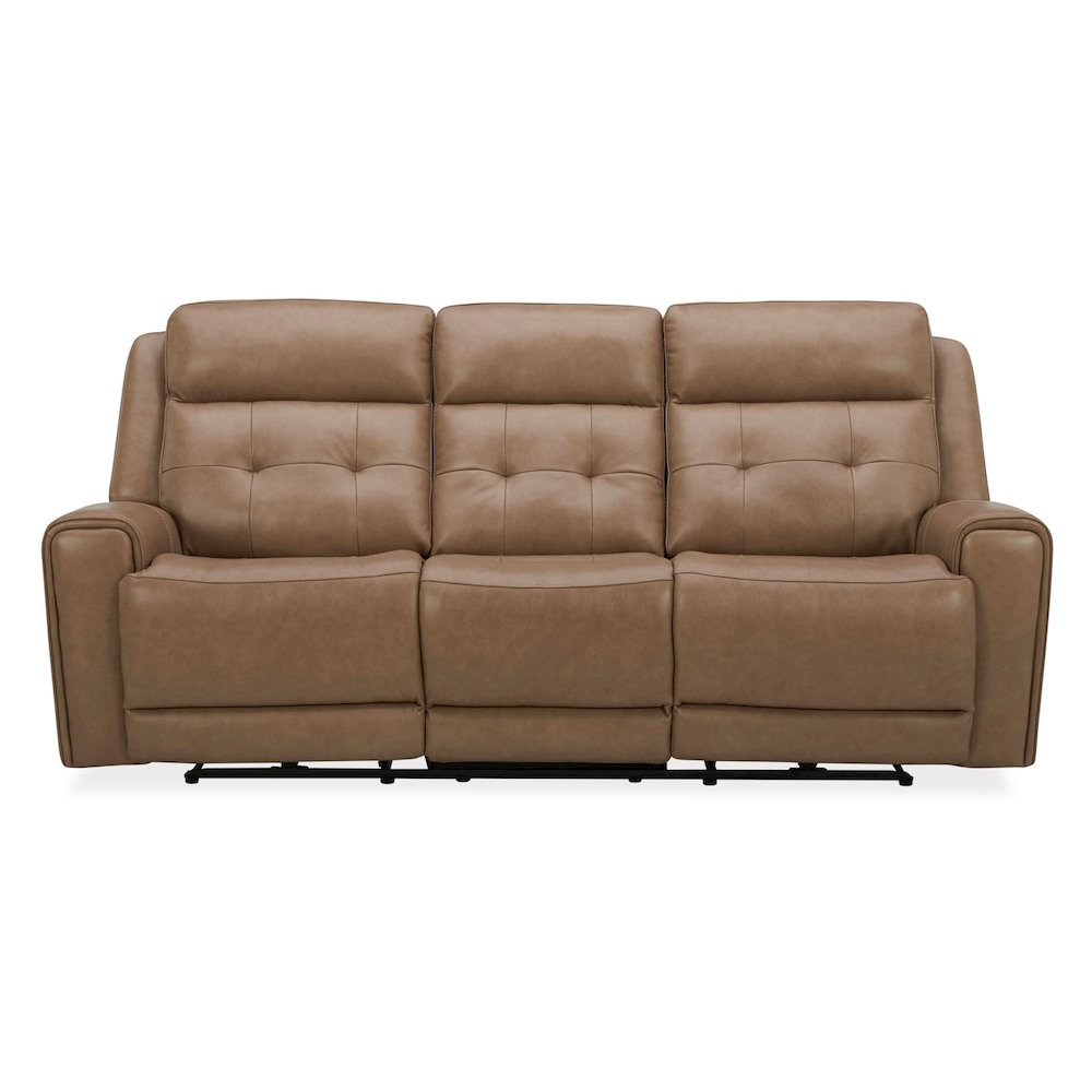 Carrington Triple Power Reclining Sofa - York Sand Leather