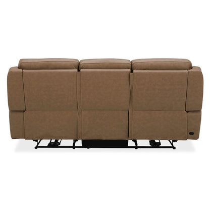 Carrington Triple Power Reclining Sofa - York Sand Leather