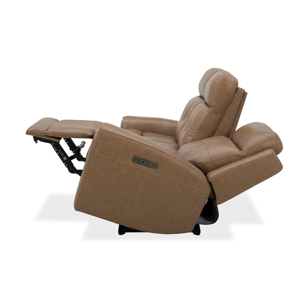 Carrington Triple Power Reclining Sofa - York Sand Leather