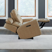 Carrington Power Recline Set with Sofa, Loveseat & Recliner - York Sand Leather
