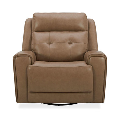 Carrington Power Recline Set with Sofa & Recliner - York Sand Leather