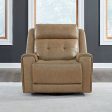 Carrington Power Recline Set with Sofa & Recliner - York Sand Leather