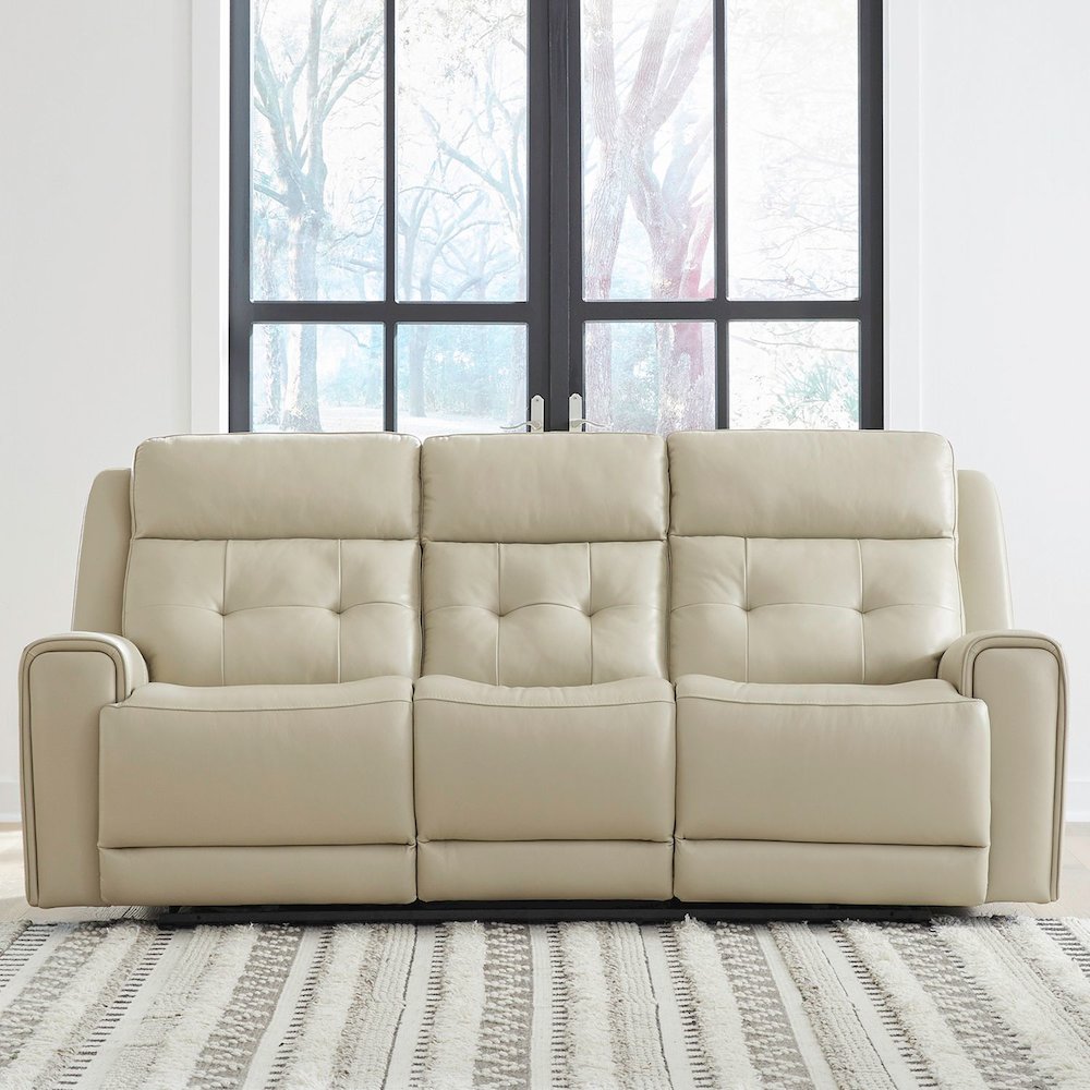 Carrington Carrington Sofa & Recliner - Baja Stone Leather