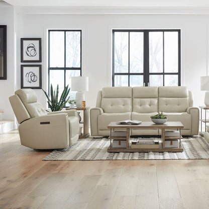 Carrington Carrington Sofa & Recliner - Baja Stone Leather