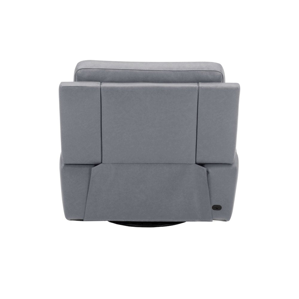Cooper Triple Power Recliner Living Room Chair - Blue Gray Leather