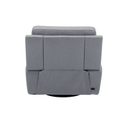 Cooper Triple Power Recliner Living Room Chair - Blue Gray Leather