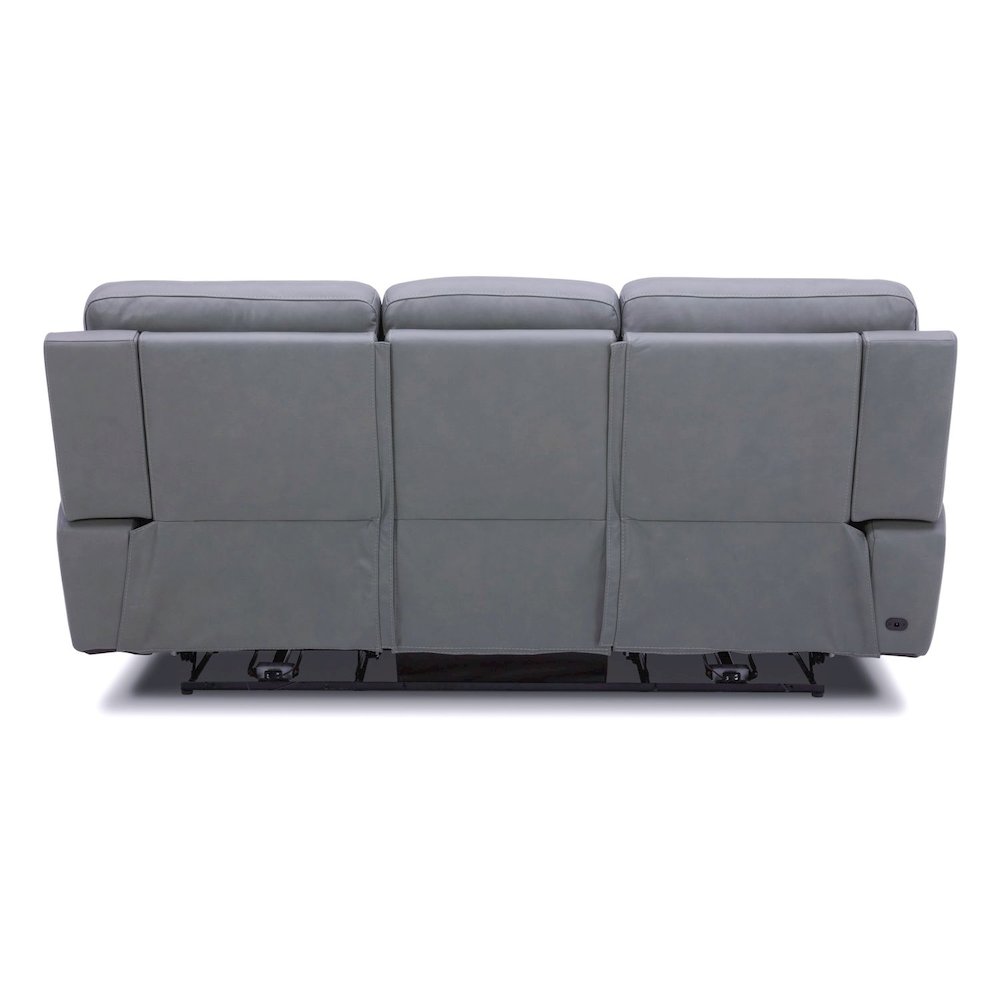 Cooper Triple Power Reclining Sofa with USB Charging Ports - Blue Gray Leather