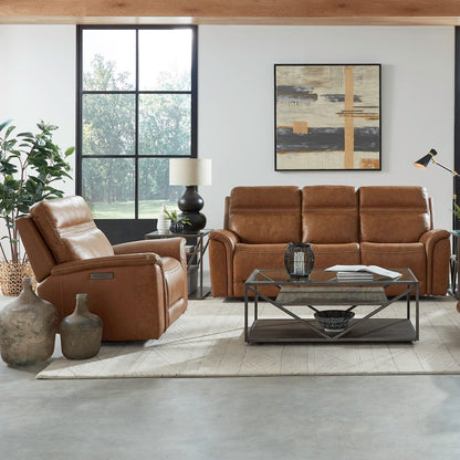 Cooper Cooper Sofa & Recliner - Camel Leather