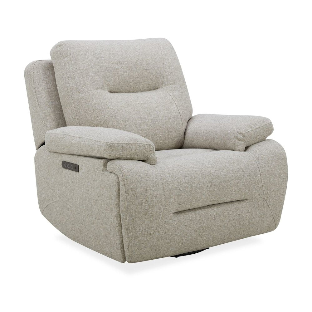 Recliner Armchair with Power Recline, Charging Ports - Nathan Ginger Fabric