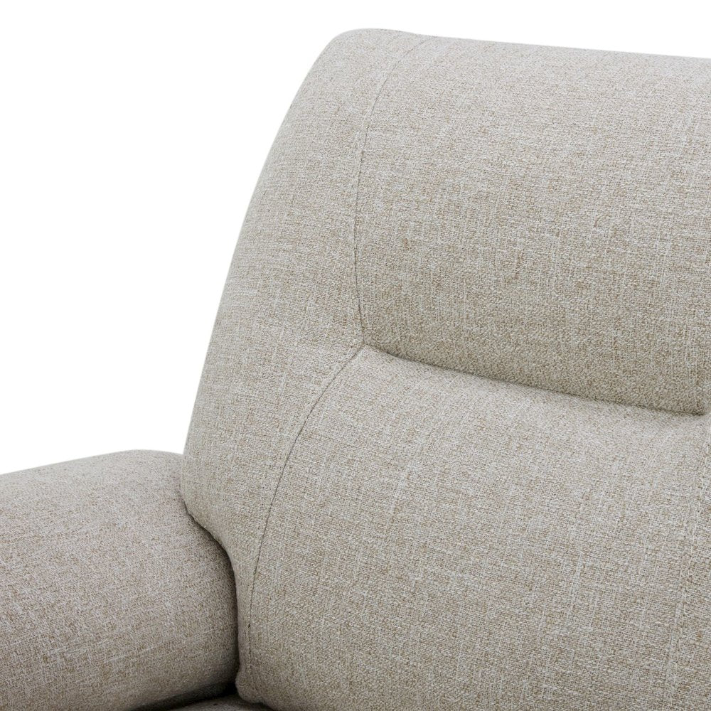 Recliner Armchair with Power Recline, Charging Ports - Nathan Ginger Fabric