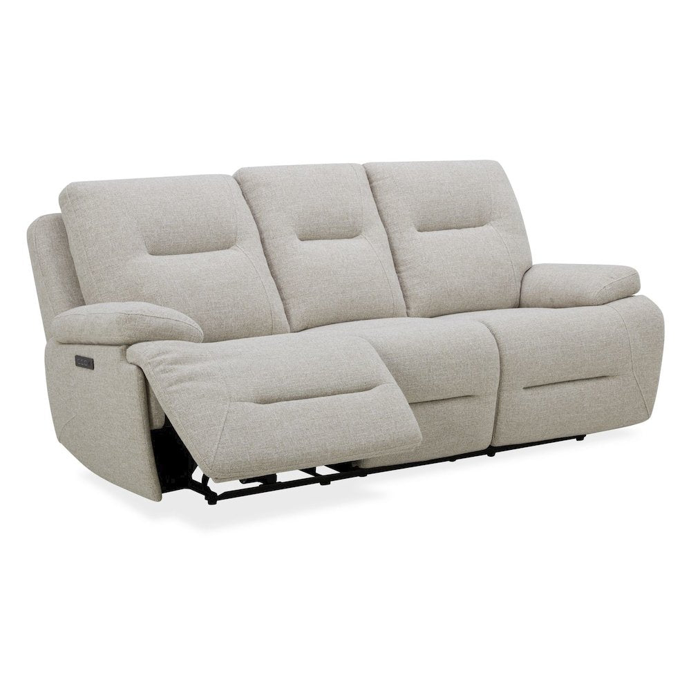 Power Recline Sofa with Charging Ports, Lumbar Support - Nathan Ginger Fabric