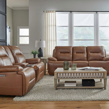 Cameron Power Recline Sofa & Loveseat with Charging Ports -Dakota Saddle Leather
