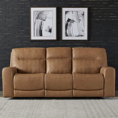 Bennett Power Recline Sofa with Charging Ports - Butternut Leather