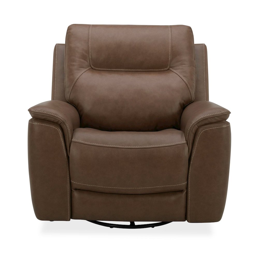 Collins Triple Power Recliner Living Room Chair - York Chestnut Leather