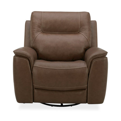 Collins Triple Power Recliner Living Room Chair - York Chestnut Leather