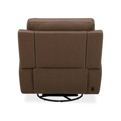 Collins Triple Power Recliner Living Room Chair - York Chestnut Leather