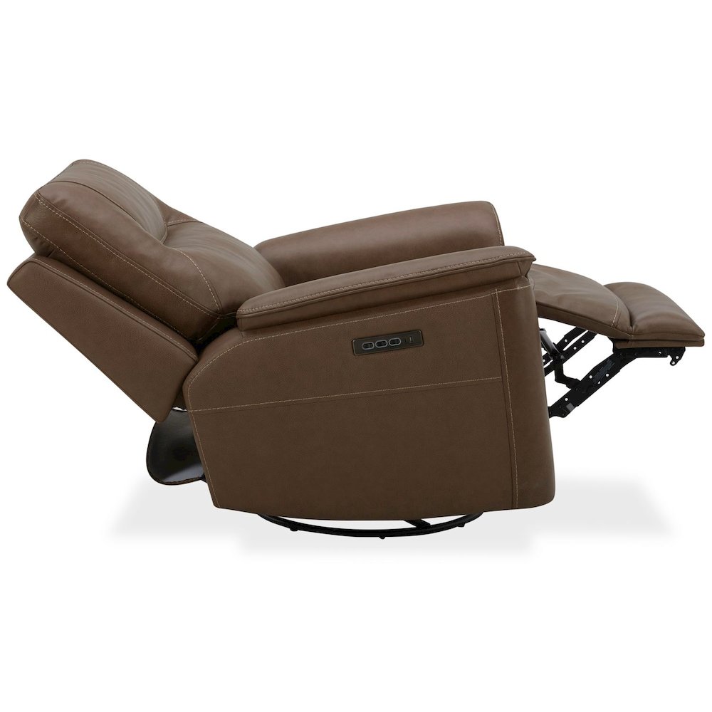 Collins Triple Power Recliner Living Room Chair - York Chestnut Leather