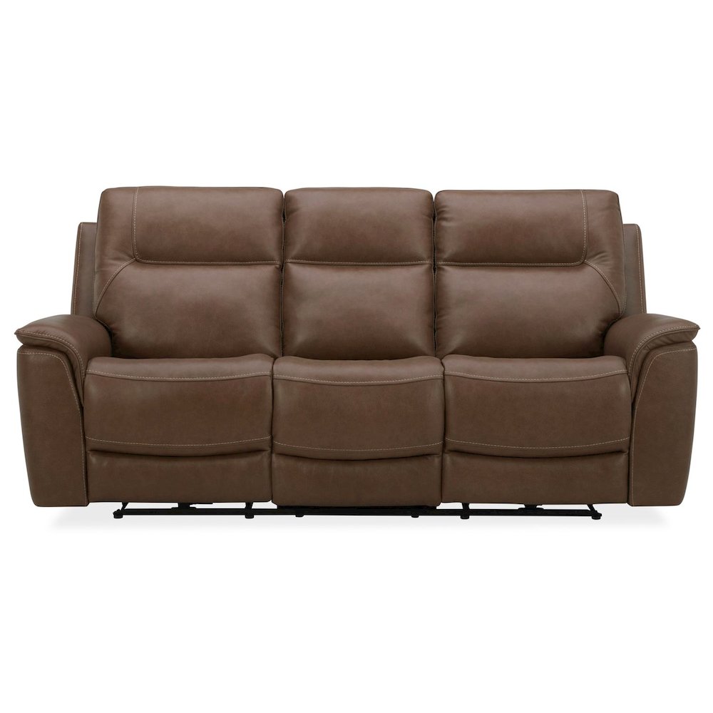 Collins Triple Power Reclining Sofa - York Chestnut Leather