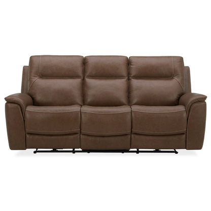 Collins Triple Power Reclining Sofa - York Chestnut Leather
