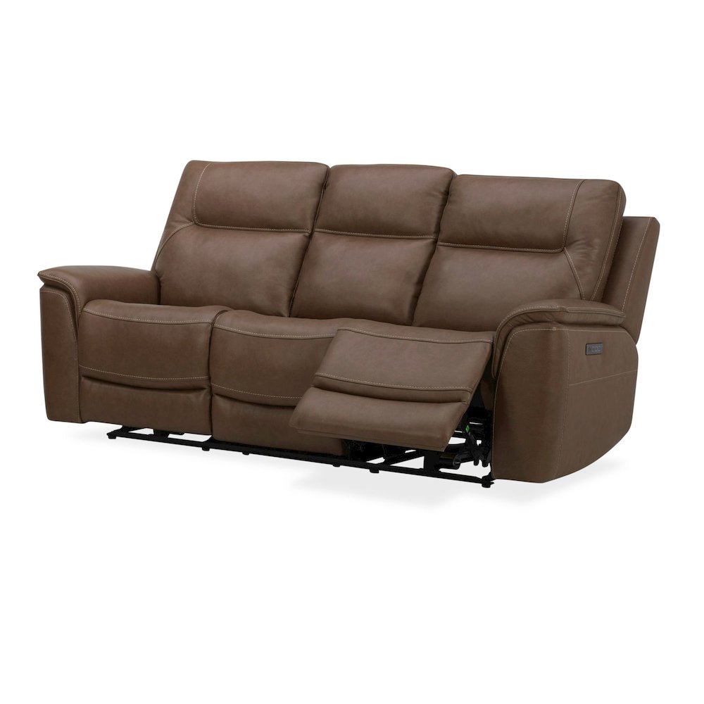 Collins Triple Power Reclining Sofa - York Chestnut Leather