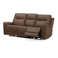Collins Triple Power Reclining Sofa - York Chestnut Leather