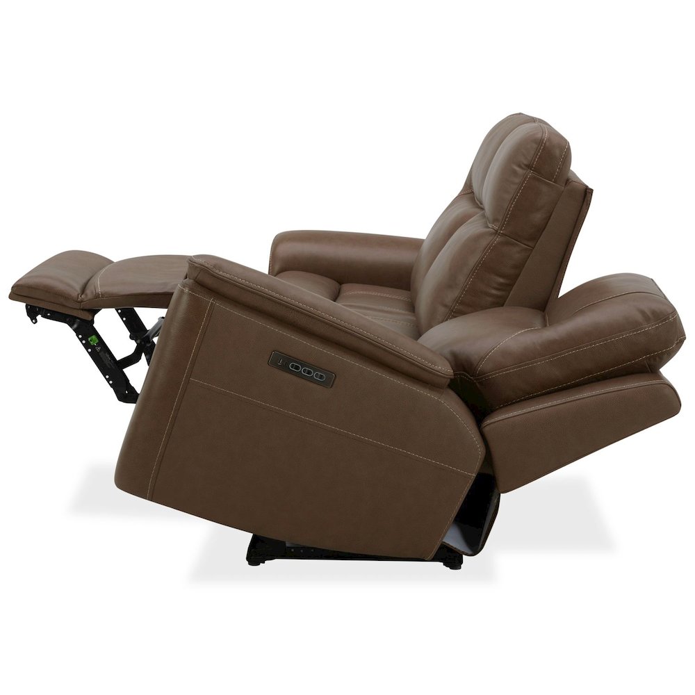 Collins Triple Power Reclining Sofa - York Chestnut Leather