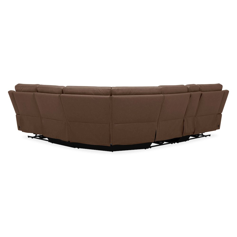 Collins Power Reclining 6 Piece Sectional Sofa - York Chestnut Leather