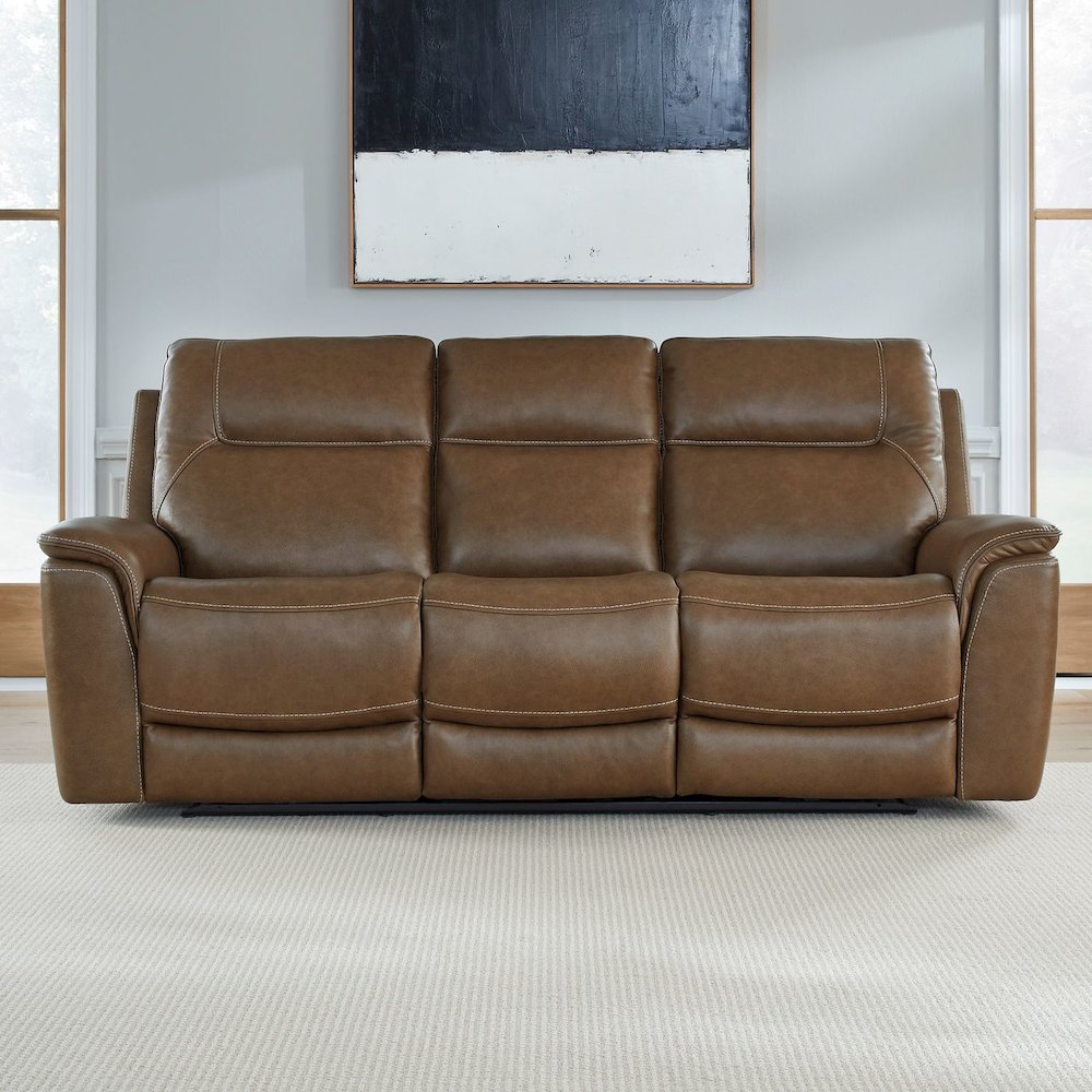 Collins Power Recline Set with Sofa & Recliner - York Chestnut Leather
