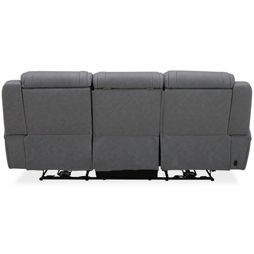 Power Recline Sofa with Charging Ports - Aline Blue Gray Leather