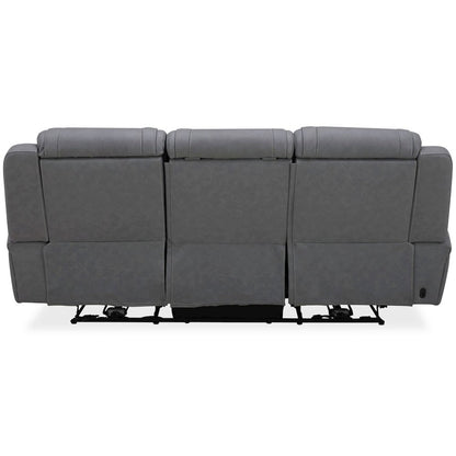 Power Recline Sofa with Charging Ports - Aline Blue Gray Leather